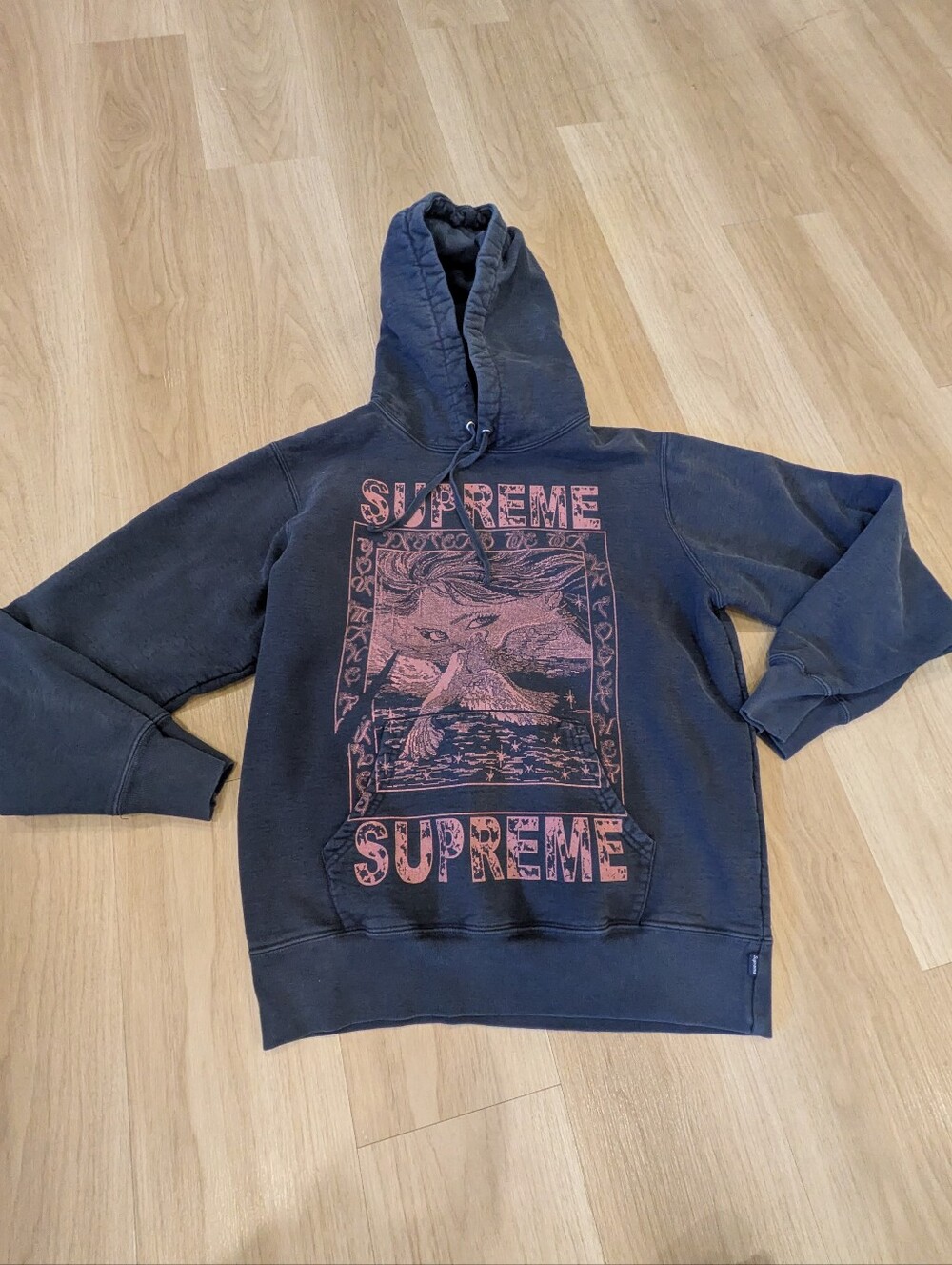 Supreme Sweatshirt Hoodie Blue And Purple Doves Hoodie Size M